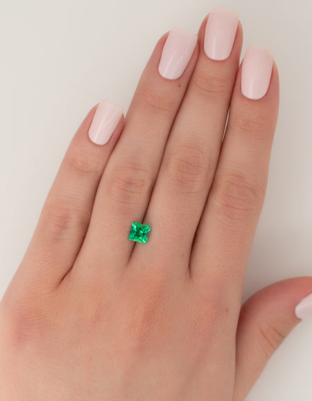 1Ct Princess Cut Lab Created Emerald