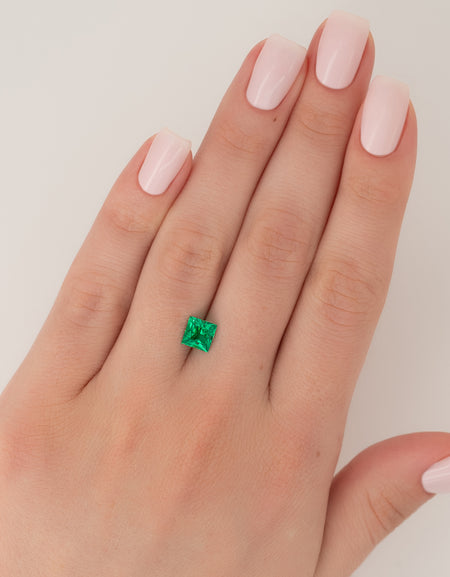 1.5Ct Princess Cut Lab Created Emerald