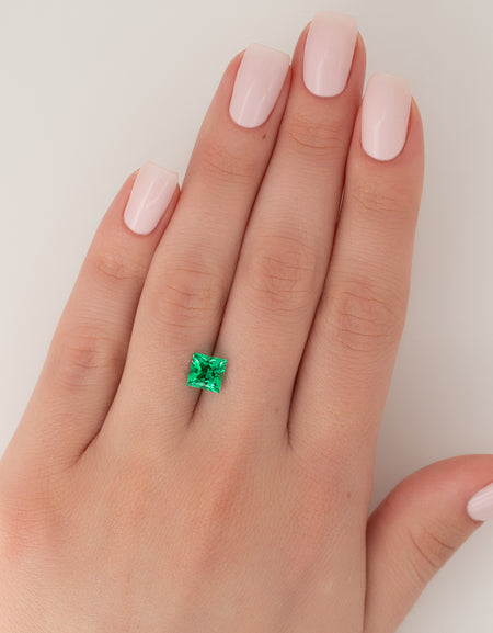 2Ct Princess Cut Lab Created Emerald