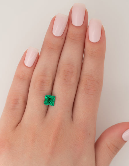 2.5Ct Princess Cut Lab Created Emerald