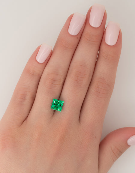 3Ct Princess Cut Lab Created Emerald