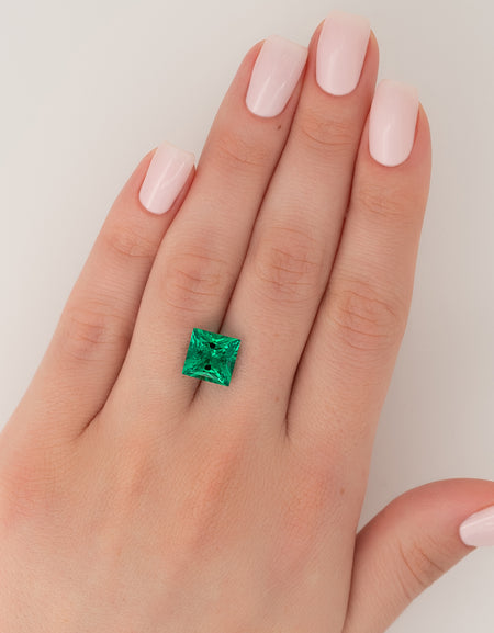 5Ct Princess Cut Lab Created Emerald
