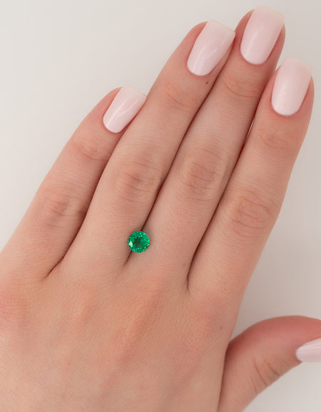 1Ct Round Cut Lab Created Emerald