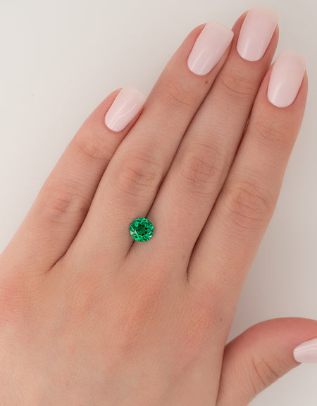 1.5Ct Round Cut Lab Created Emerald
