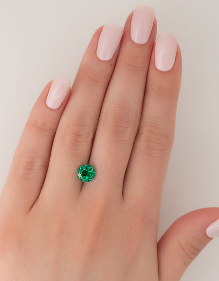 2Ct Round Cut Lab Created Emerald