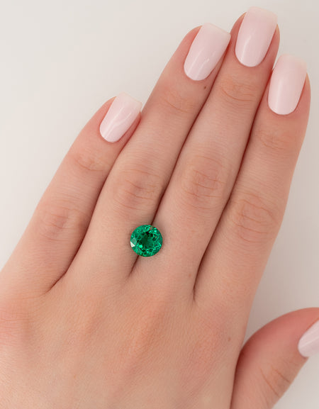 3Ct Round Cut Lab Created Emerald