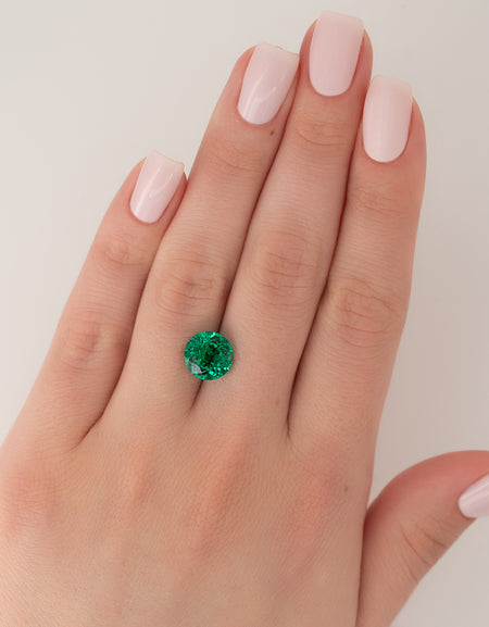 3.5Ct Round Cut Lab Created Emerald