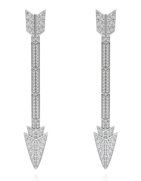 Aim Forward Pave Drop Earrings