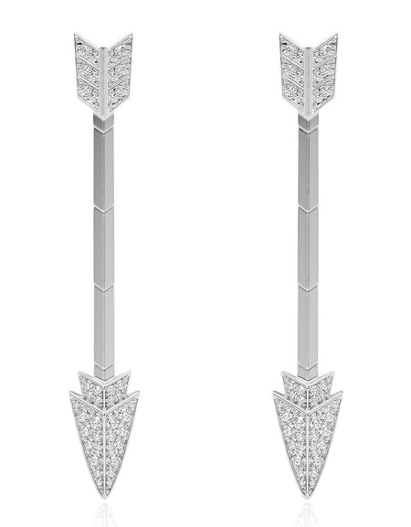 Aim Forward Drop Earrings WG