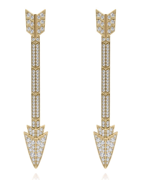 Aim Forward Pave Drop Earrings