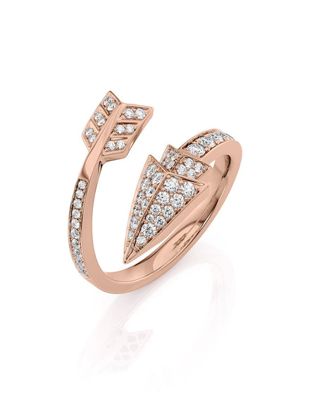 Aim Forward Pave Arrow Bypass Ring RG