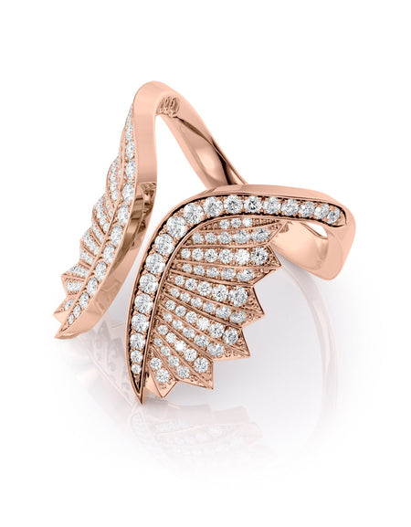 Born To Fly Wings Pave Ring RG