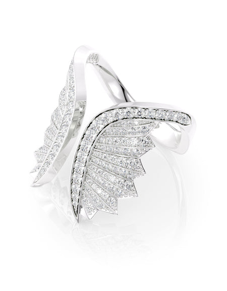 Born To Fly Wings Pave Ring WG