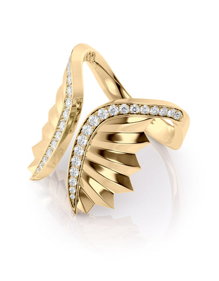 Born To Fly Wings Ring YG