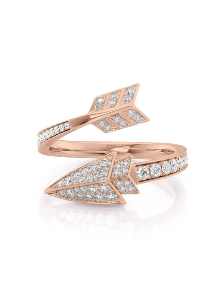 Aim Forward Pave Arrow Bypass Ring RG