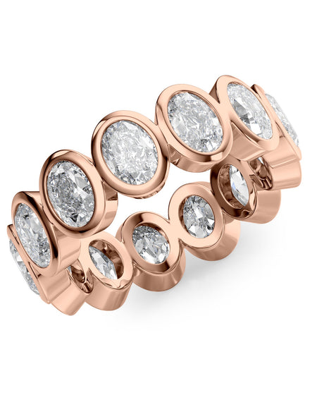 4ct Oval Bezel Eternity RG