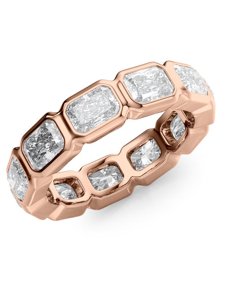 4.5ct East West Radiant Bezel Eternity RG