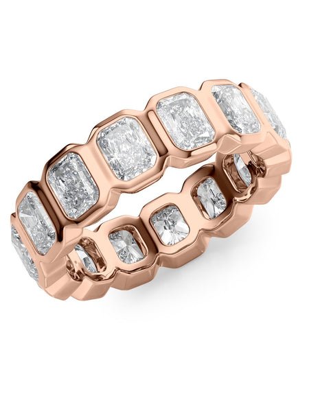 4ct Radiant Bezel Eternity RG
