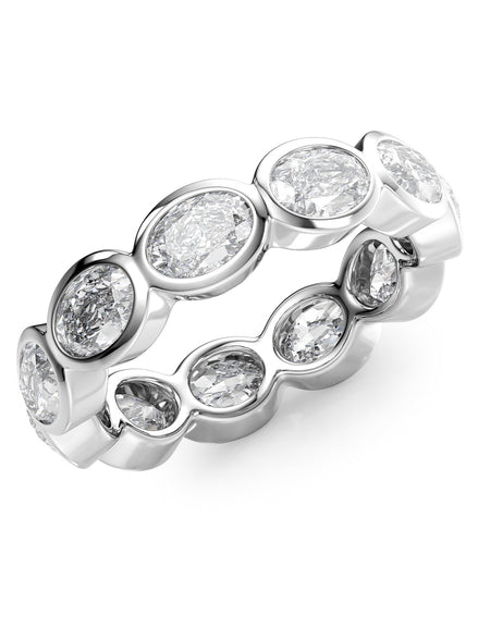 3.3ct East West Oval Bezel Eternity WG
