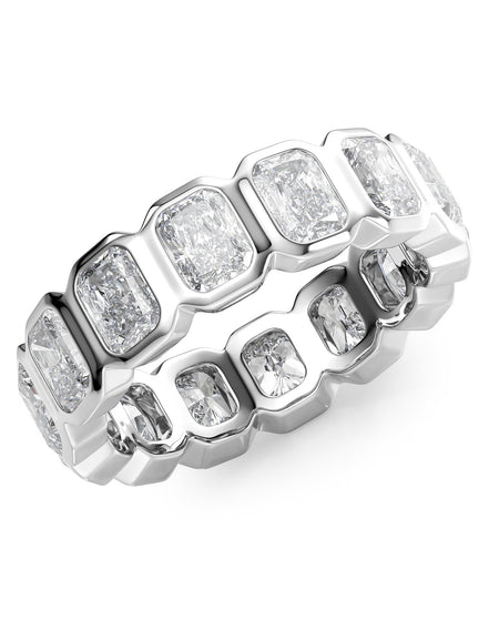 4ct Radiant Bezel Eternity WG