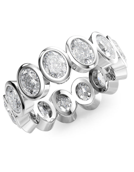 4ct Oval Bezel Eternity WG