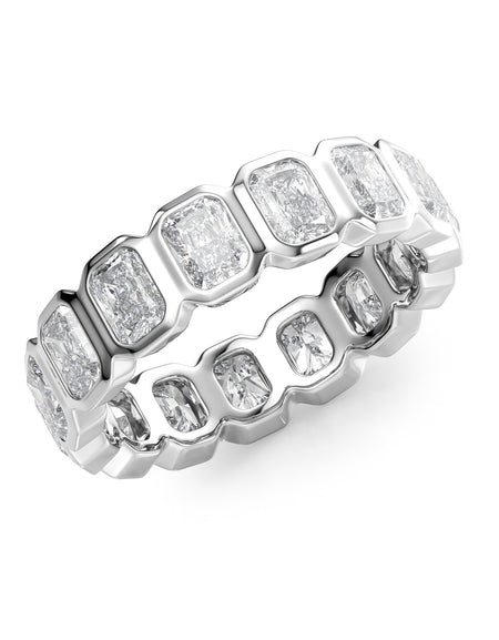 3ct Radiant Bezel Eternity WG