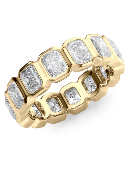 4ct Radiant Bezel Eternity YG