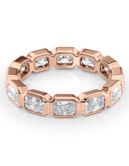2.5ct East West Radiant Bezel Eternity RG