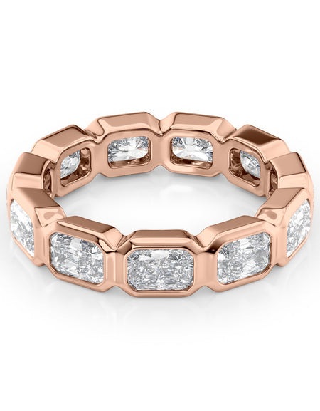 3.3ct East West Radiant Bezel Eternity RG