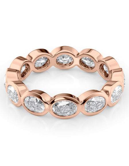 2.4ct East West Oval Bezel Eternity RG