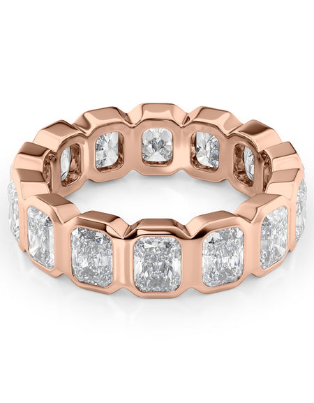 4ct Radiant Bezel Eternity RG