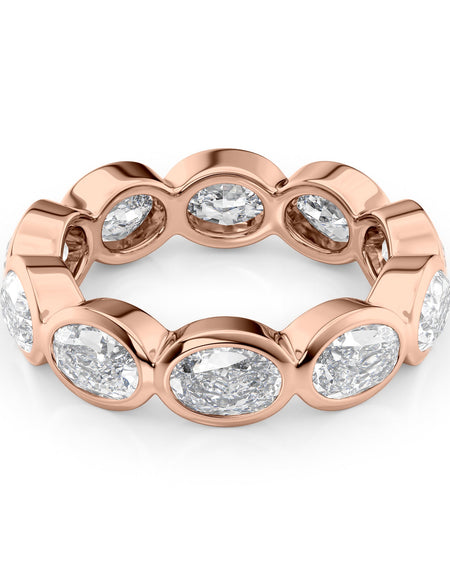 4ct East West Oval Bezel Eternity RG