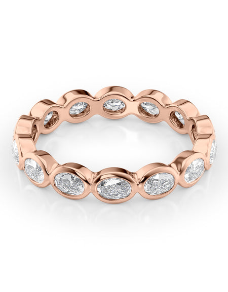1.4ct East West Oval Bezel Eternity RG