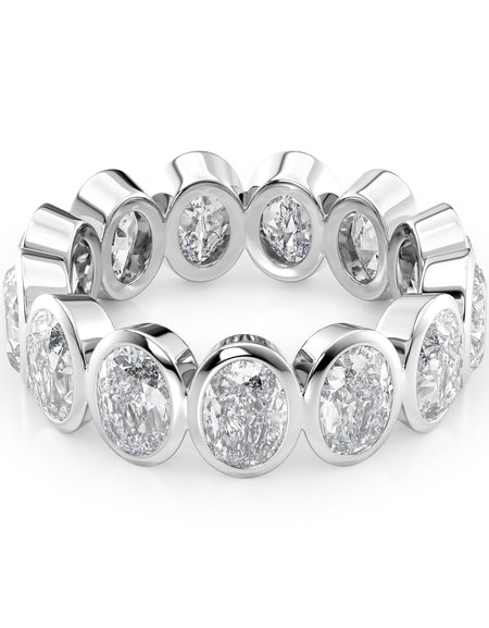 5ct Oval Bezel Eternity WG