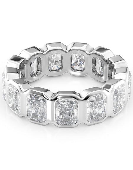 5ct Radiant Bezel Eternity WG