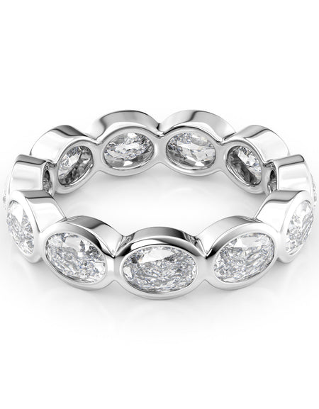 3.3ct East West Oval Bezel Eternity WG