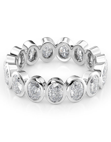 4ct Oval Bezel Eternity WG
