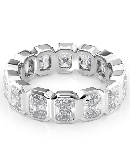 4ct Radiant Bezel Eternity WG