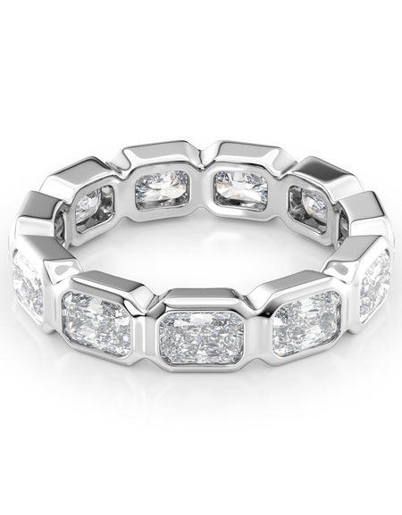 3.3ct East West Radiant Bezel Eternity WG