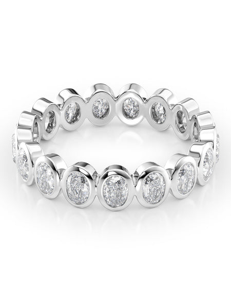 1.7ct Oval Bezel Eternity WG