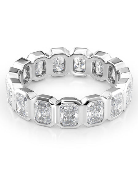 3ct Radiant Bezel Eternity WG
