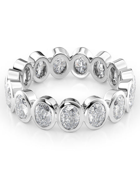 3ct Oval Bezel Eternity WG