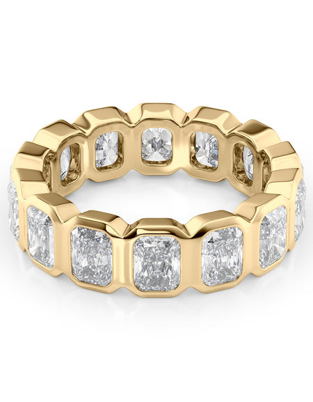 4ct Radiant Bezel Eternity YG