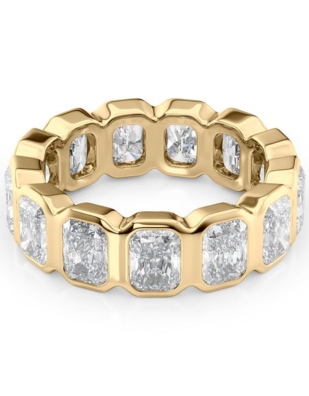 5ct Radiant Bezel Eternity YG