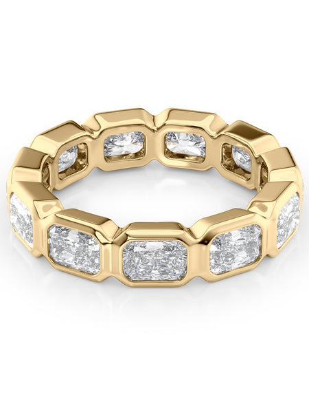 3.3ct East West Radiant Bezel Eternity YG