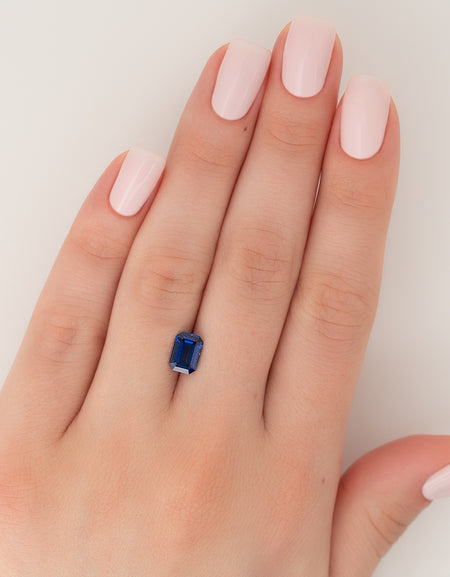 2Ct Emerald Cut Lab Created Sapphire