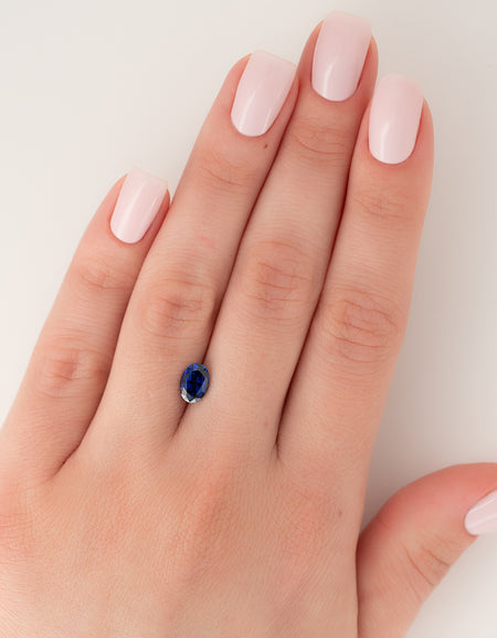 1Ct Oval Cut Lab Created Sapphire
