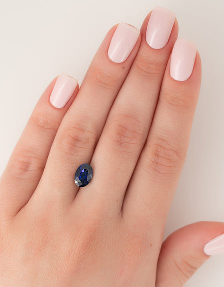 2Ct Oval Cut Lab Created Sapphire