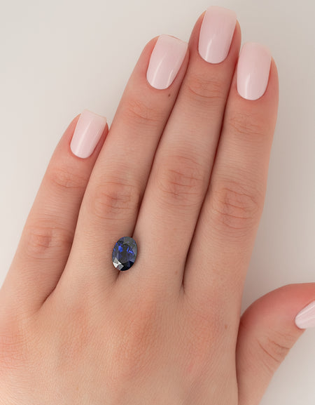 2.5Ct Oval Cut Lab Created Sapphire