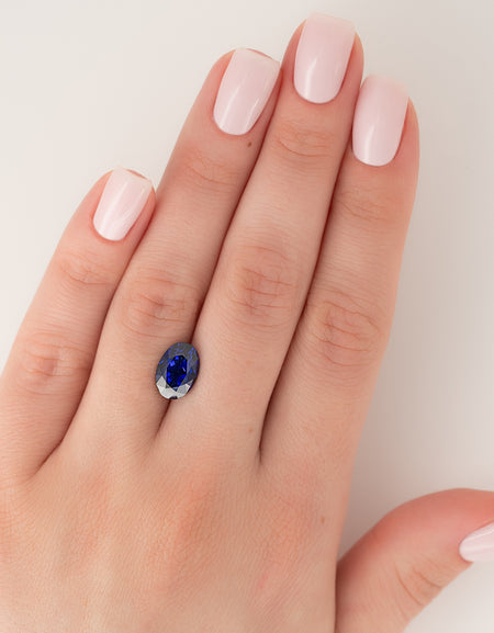 3Ct Oval Cut Lab Created Sapphire